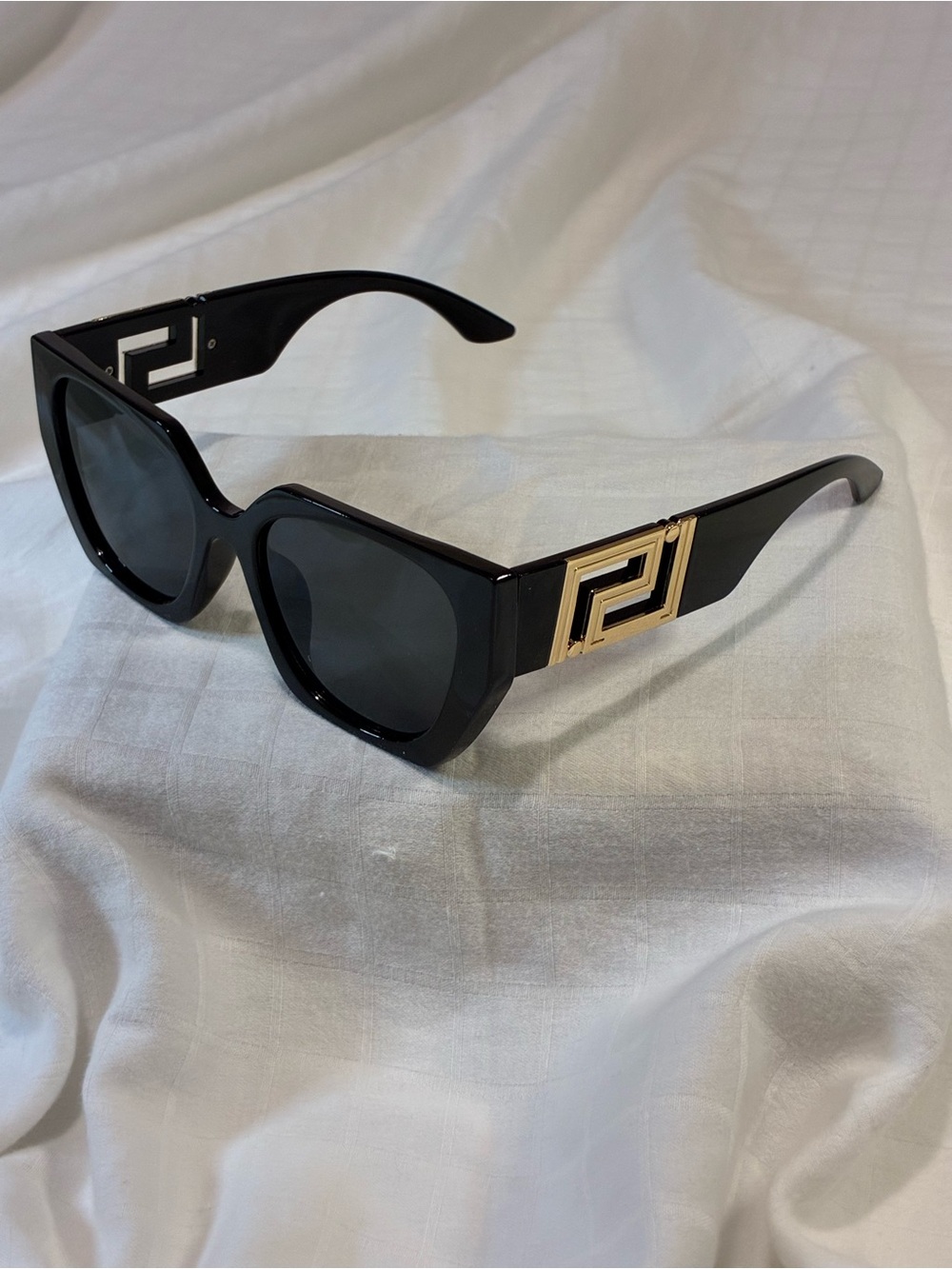 Black Sunglasses with Gold Accent Women's Sunglasses